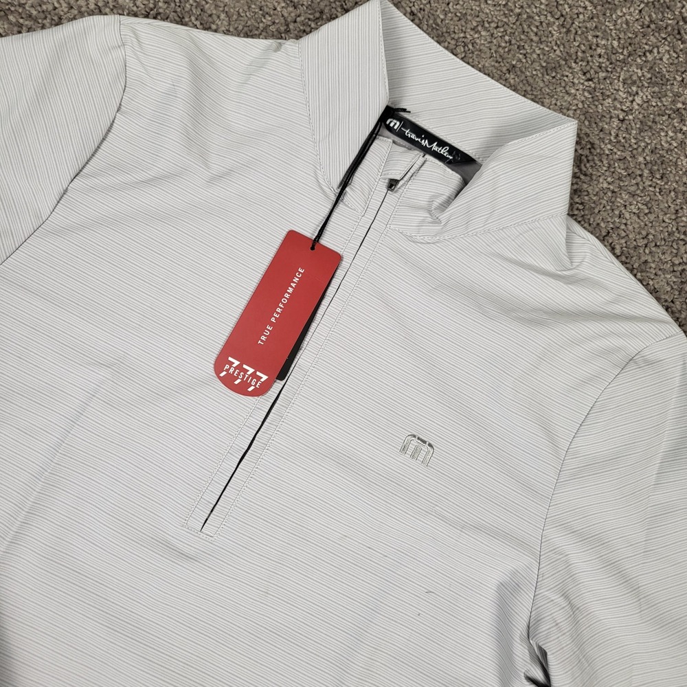 TravisMathew Luca Quarter Zip Mens S Grey New Pullover 1MO231 Golf Performance